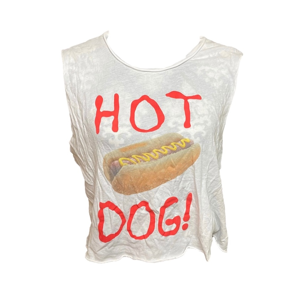 WILDFOX Hot Dog Crop Top Tank Top Sz S